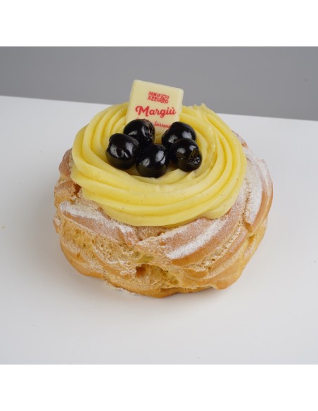 Zeppola di San Giuseppe al Forno con Crema e Amarene  (4 pezzi)